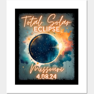 Total Solar Eclipse 2024 Missouri Art Science Men Women Kids Posters and Art